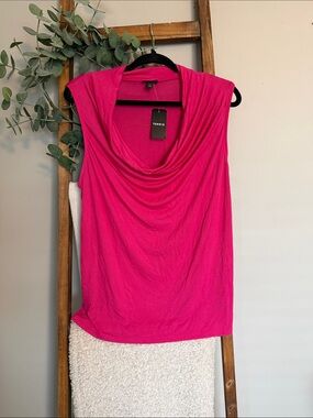 Torrid Bright Fuchsia Sleeveless Draped Neck Camisole